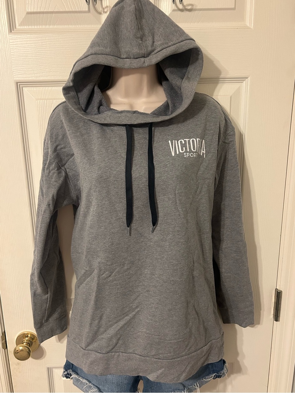 NWOT - Victoria’s Secret Sport Women's Gray Hoodie Pullover Sweatshirt, Small